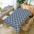 thumbnail image 7 of Nanqianyi Vintage Bule Flower Geometric Patterns Table Cover,70x52 Inch,Stain Resistant Easy Clean For Kitchen Dining, 7 of 7
