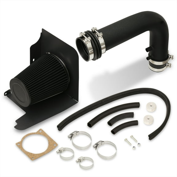 AJP Distributors Cold Air Intake Induction Kit Black Pipe Heat Shield Filter Compatible/Replacement For Ford F150 F250 Expedition Lincoln Navigator 4.6L 5.4L V8 1997 1998 1999 2000 2001 2002 2003 2004