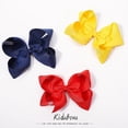 thumbnail image 2 of Cinta de grogrén grande de 6 pulgadas, lazos para el pelo sólidos con pinzas, pinzas para el pelo para niñas y niños, accesorios para el cabello de Boutique Tan Jianjun unisex, 2 of 2
