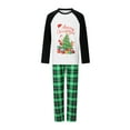 thumbnail image 2 of Elippeo Christmas Pajamas for Family Cute Santa Tree Print Long Sleeve Tops + Trousers Set Holiday Sleepwear, 2 of 9
