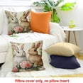 thumbnail image 4 of Pratyus Rabbits Flowers Home Decor Throw Pillows Cover for Home Sofa Couch - Set of 1 Pillow Covers, No Insert or Filler 18x18in, 4 of 5