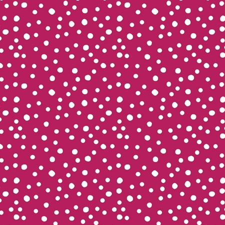 The Pioneer Woman 44" Cotton Flea Market Dot Sewing & Craft Fabric By the Yard, Pink and White