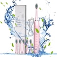 thumbnail image 1 of RXIRUCGD Electric Toothbrush, Electric Toothbrush With 6 Brush Heads, 5 Cleaning Modes,Smart 20-speed Timer Electric Toothbrush IPX7 -Newly Upgraded Electr, 1 of 8