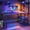 Blue with Power Outlets, variant on RSPGAME 41 inch Small L-Shaped Gaming Desk Home Office PC Table with LED Lights, Carbon Fiber Black