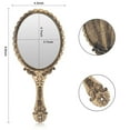 thumbnail image 2 of 1 Pieces Vintage Handheld Mirror Portable Embossed Flower Mirror Hand Held Decorative Mirrors Compact Mirror with Handle for Face Makeup Travel Personal Cosmetic Salon Mirror, 2 of 6