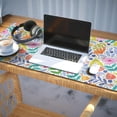 thumbnail image 3 of Long Mouse Pads for Desk,Pioneer Flower Floral Print Pattern Desk Mats on Top Of Desks, Desk Mouse Pad Extra Large with 3mm Non-Slip Base and Stitched Edge for Gaming,Office,Work,Home 35.4"x15.7", 3 of 6