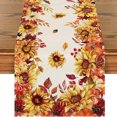 thumbnail image 2 of Autumn Sunflower Maple Leaf Pattern Table Runner Thanksgiving Kitchen Table rations Table Runner Home Party Accessories, 2 of 7