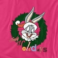 thumbnail image 2 of Looney Tunes Holiday Bunny Women's T Shirt, Hot Pink, 2X-Large, 2 of 6