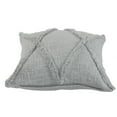 thumbnail image 2 of LR Home Reese Hand-Tufted Gray Diamond Cotton Throw Pillow, 20" x 20", 2 of 9