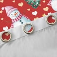 thumbnail image 4 of Feelyou Kawaii Snowman Kids Curtains Pack of 2 (42x84 Each), Green Christmas Tree Curtains Blackout, Cartoon Love Heart Bedroom Curtains, Microfiber Bedroom Decor, 4 of 6