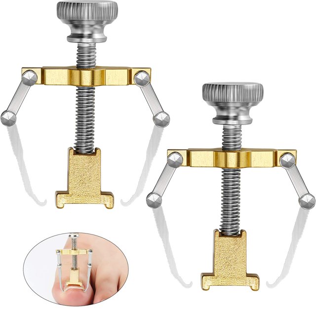 2 Pieces Ingrown Toenail Lift Ingrown Toenail Tool Toe Clip Stainless Steel Foot