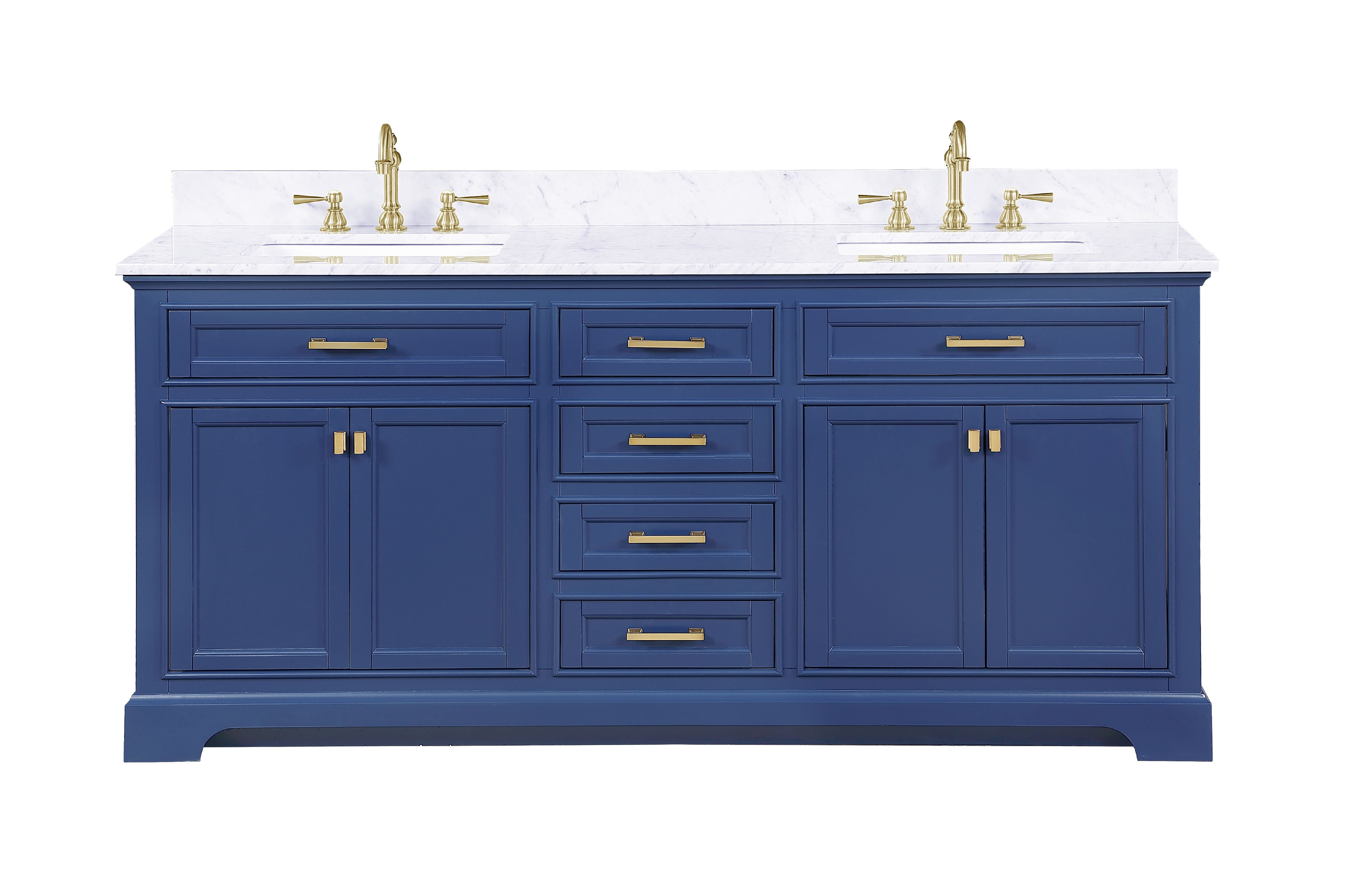 72 Double Bathroom Vanity Blue