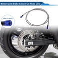 thumbnail image 2 of Unique Bargains 200cm Motorcycle Brake Clutch Oil Hose Line Nylon Stainless Steel Wire Braid PU Motorcycle Hydraulic Brake Line for Motorcycles Dirt Bike Silver Tone, 2 of 6