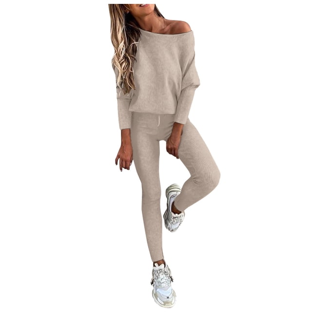 Chandail à Capuchon pour Femmes, Pantalon Isolé Uni pour Femmes, Ensemble de Sport Décontracté pour Petites Femmes à Manches Longues