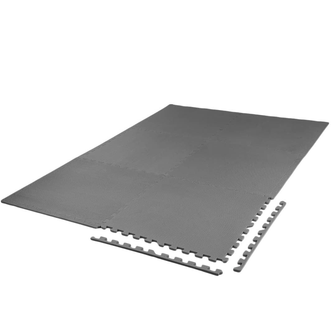 Xspec  3/8" Thick 100 Sq Ft EVA Foam Floor Exercise Gym Mats, Charcoal Grey | 1