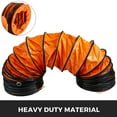 thumbnail image 2 of Manguera de conducto de PVC flexible HVAC de 7,6 m para ventilador de escape de 10 pulgadas, color naranja VEVOR en fábricas, sótanos, granjas, productos químicos, túneles, fabricación de automóviles, etc., 2 of 9