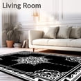thumbnail image 2 of ODIKA 4'x6' Machine Washable Non-Slip Area Rug, Starlit Medallion in Ornate Fantasy Design High Traffic Rug, Black, 507799, 2 of 7