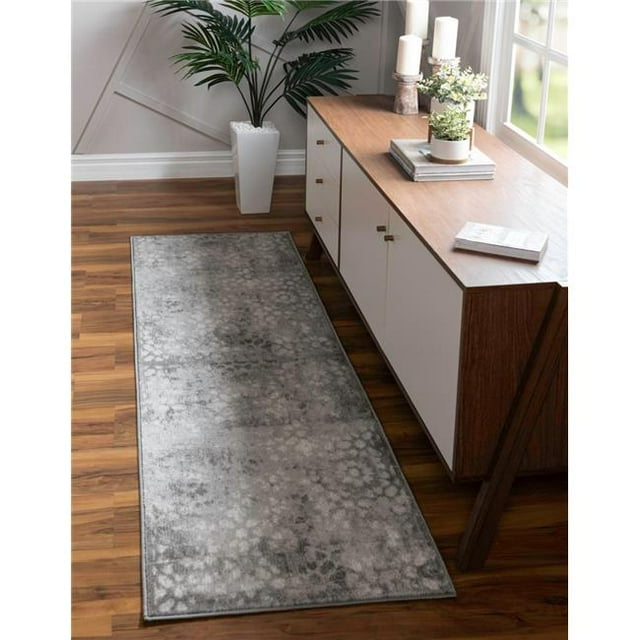 Unique Loom 3141442 2 Pi x 9 Pi 10 Po Larvotto Sofia Runner Tapis&44; Gris