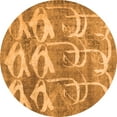 thumbnail image 1 of Ahgly Company Indoor Round Abstract Orange Contemporary Area Rugs, 7' Round, 1 of 1