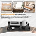 thumbnail image 6 of Black Bedside Shelf For Dorm Bedroom, College Dorm Room And Kids Room Essentials,Bunk Bed Tray For Top Bunk,Lofte, 6 of 7