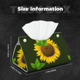 thumbnail image 5 of Xecao Sunflower3 Print Tissue Box Cover,Modern PVC Leather Square Tissue Box Holder for Creative Decorative, 5 of 7