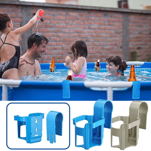 Vaidha 3pc For Refreshing Drinks - Above Ground Pool Cup Fits Most Pools - No Spills With Sturdy Pool Drink Accessories