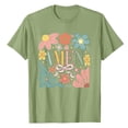 thumbnail image 5 of Women's Fashion Casual Easter Print Round Neck Short Sleeve T-Shirt Top Green L, 5 of 5