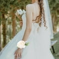 thumbnail image 6 of PAMINGONO Wedding Flower Bracelet Corsage Bracelet Imitation Pearls 1Pcs for Bride, 6 of 8