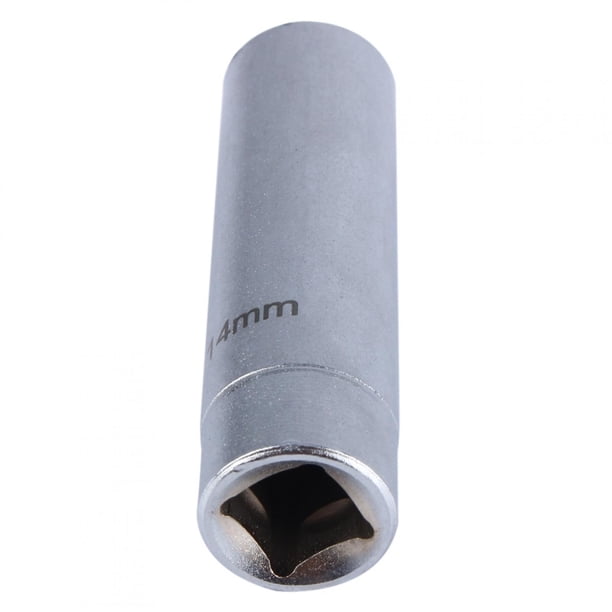 Dado para bujías, 14 mm, alta visibilidad, 3/8" de pulido, herramienta para dados para bujías, resistente y robusta