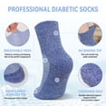 thumbnail image 6 of AMITOFO Bamboo Viscose Diabetic Socks for Men—Striped Non Binding Moisture Wicking Ankle Socks, Wide Open Top& Seamless, 5 Pairs, 6 of 6