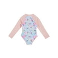 thumbnail image 4 of Maillot de Bain une Pièce Manches Longues Imprimé Palmiers Protection UV anti-UV Multi Cheval 8, 4 of 6