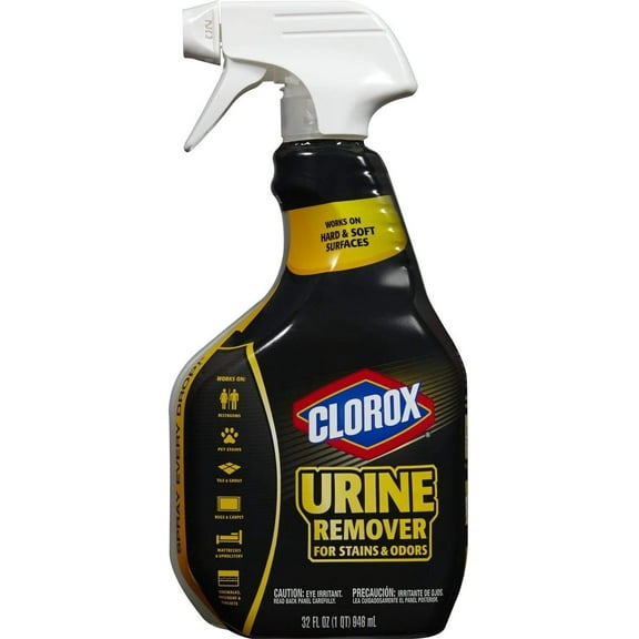 Clorox Urine Remover for Stains & Odors, Spray Bottle, 32 Oz, Pack of Two