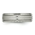 thumbnail image 3 of Chisel Stainless Steel Polished and Textured 7mm Grooved Band, 3 of 7