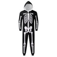 thumbnail image 2 of TBKOMH Skeleton Costume Family Matching Halloween Onesie Zip Up Hooded Jumpsuit Long Sleeve One Piece for Men Women Adults Spooky Party Outfit Loungewear, 2 of 5