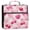 Cherry and Pink Bow Pattern, variant on Water-Resistant 3-Ring Binder Organizer with Multiple Pockets Zipper Binder Bag for Office Watercolor White Pumpkins