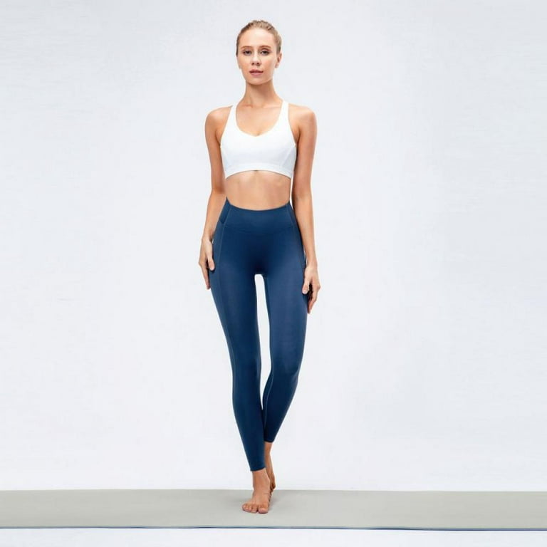 High Waist Yoga Pants, Pocket Yoga Pants Tummy Control Workout Running Yoga  Leggings 