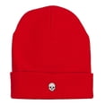 thumbnail image 5 of Mini Skull Embroidered Long Beanie - Red OSFM, 5 of 5
