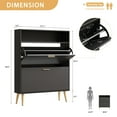 thumbnail image 2 of YouTrend Shoe Cabinet with 2 Flip Drawers and Open Shelf Shoe Organizer for Entryway, Black, 2 of 11