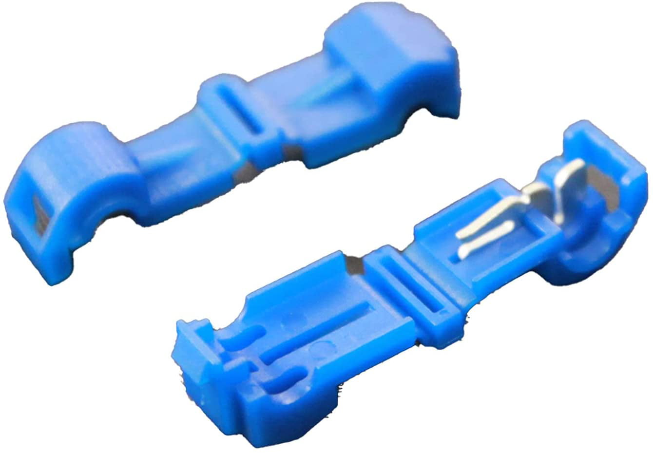 100 MALE/FEMALE QUICK ELECTRICAL WIRE SPLICE CONNECTORS BLUE 16-14 GAUGE *USA* 