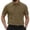 C168/Coffee, variant on Mens T Shirts Solid Color Ice Silk Short Sleeve Tee Casual Fashion Button Down Collar Breathable T-Shirt For Casual Wear