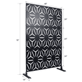 thumbnail image 3 of Tcbosik Metal Privacy Screen, 76"H x 48"W Outdoor Freestanding Privacy Panel, Decorative Privacy Fence for Deck Patio Balcony, Black, 3 of 8
