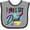 Heather and Black, variant on Inktastic I Love my Dad- 80s retro style Boys or Girls Baby Bib