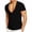 #01 Black, variant on Mens Waffle Shirts Deep V Neck Short Sleeve T-Shirt Comfy Lightweight Breathable Pullover Tees Casual Solid Color Basic Blouses Black,L