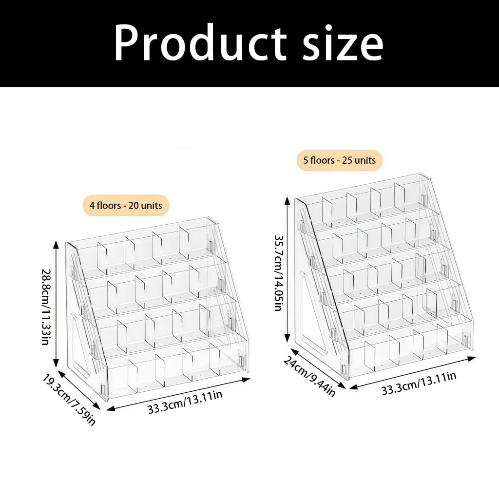 Large Capacity Marker Organiser Clear Acrylic Marker Pen Storage Rack for Desk