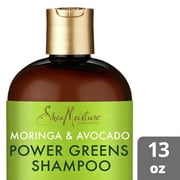 Angle View: SheaMoisture Moringa & Avocado Power Greens Moisturizing Nourishing Daily Shampoo, 13 fl oz