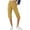 Yellow, variant on MIUOWANP Women's High Waist Straight Crop Pants Solid Color Casual Elastic Waist Pants with Pocket Yellow S