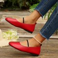 thumbnail image 4 of OKBOP Women's Faux Leather Ballet Flats, Round Toe Sleek Design, 4 of 5