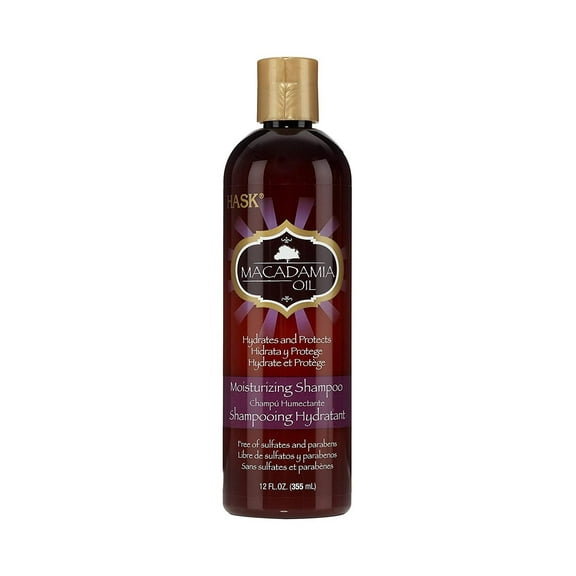 Hask Macadamia Oil Moisturizing Shampoo, Hydrates & Protects Hair, 12oz