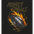 thumbnail image 2 of "Perfect Spirals" Flaming Football Adult Black Long Sleeve Tee-Medium, 2 of 3