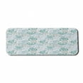 thumbnail image 1 of Vintage Computer Mouse Pad, Floral Theme Pale Roses Cuts by Stripes Blooming Flowers, Rectangle Non-Slip Rubber Mousepad Large, 31" x 12" Gaming Size, Baby Blue Pale Teal, by Ambesonne, 1 of 2